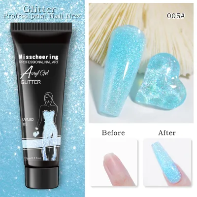 Women's Pearlescent Crystal Sequins Strobe Extender Nail Art Polish