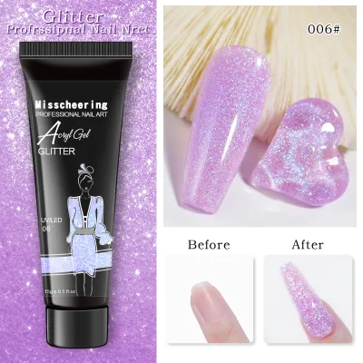 Women's Pearlescent Crystal Sequins Strobe Extender Nail Art Polish