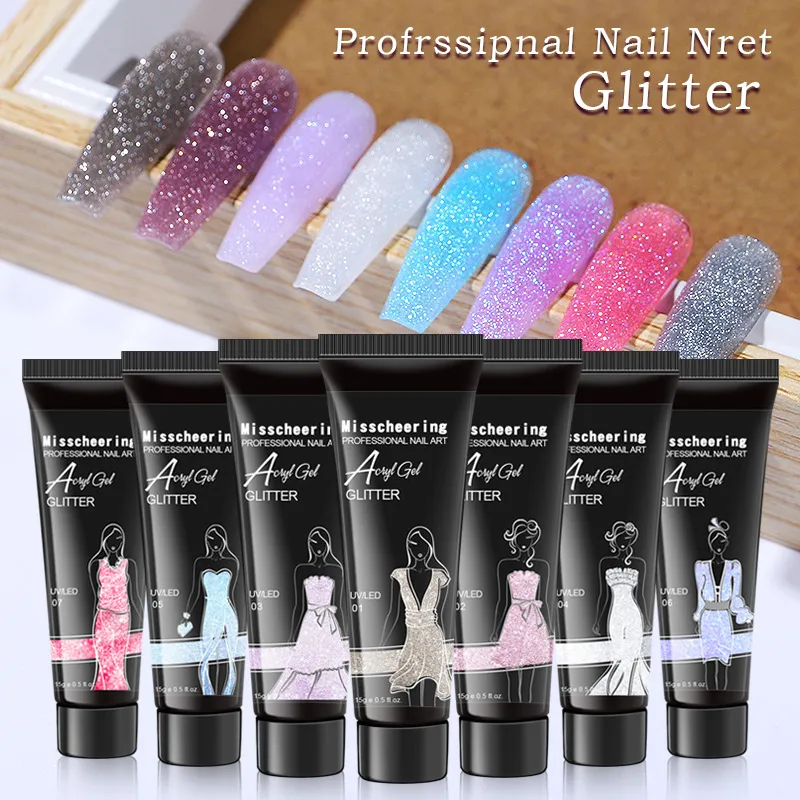 Women's Pearlescent Crystal Sequins Strobe Extender Nail Art Polish
