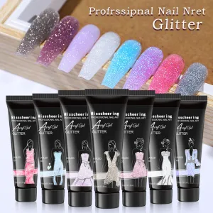 Women's Pearlescent Crystal Sequins Strobe Extender Nail Art Polish
