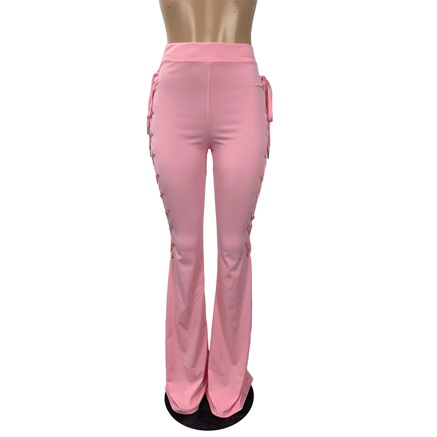 パンツ holidayLOW WAIST BELTED SLIM FLARE sizeS SUUKSESS Women Ribbed Crossover Flare Leggings V Back High