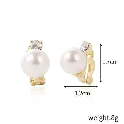 Women's Fashion Diamond Irregular Pearl Dangle Earrings