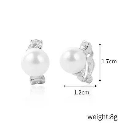 Women's Fashion Diamond Irregular Pearl Dangle Earrings