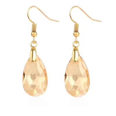 Women'S Fashion Natural Austrian Crystal Handmade Tassel Earrings