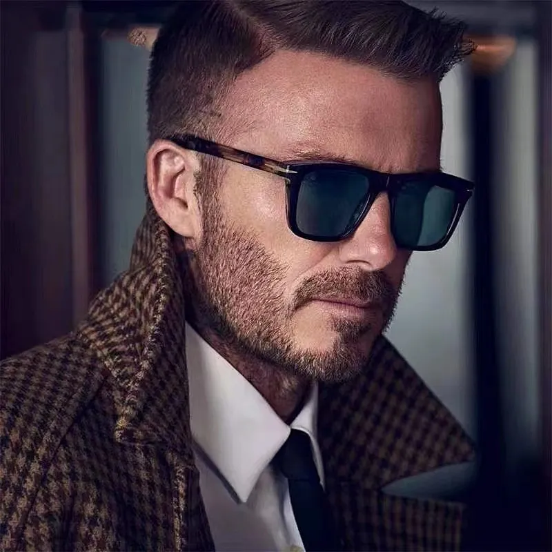Unisex Fashion Large Square Frame PC Lens Sunglasses