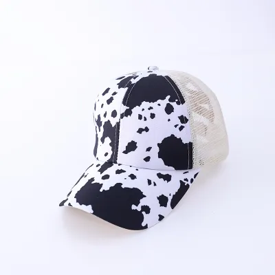 Women Fashion Leopard Cross Cap Cotton Dome Hat