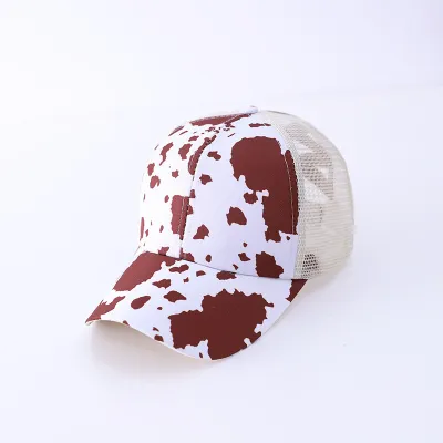 Women Fashion Leopard Cross Cap Cotton Dome Hat
