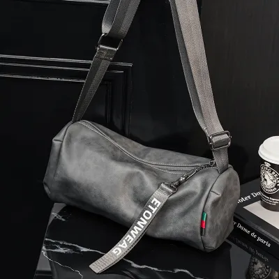 Men's Fashion Lightweight Small Bucket Shoulder Messenger Bag Urban Simplicity