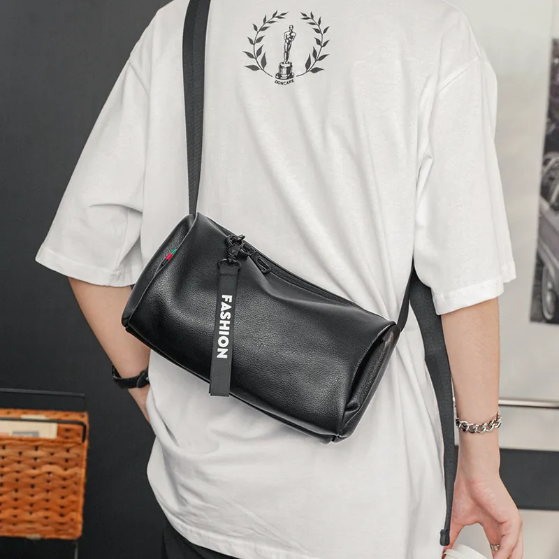 Men's Fashion Lightweight Small Bucket Shoulder Messenger Bag Urban Simplicity