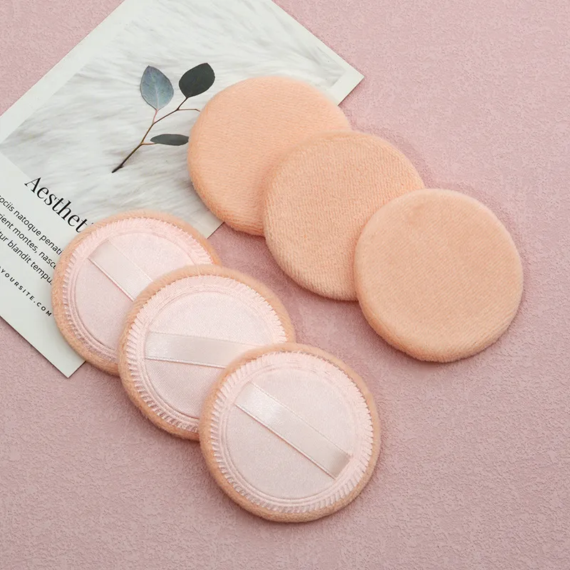Cotton Single-Sided Pressed Ribbon Makeup Dry Powder Puff