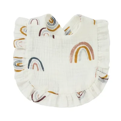 Toddlers Newborn Baby Fashion Printed Ruffle Bib Burp Cloth Unisex