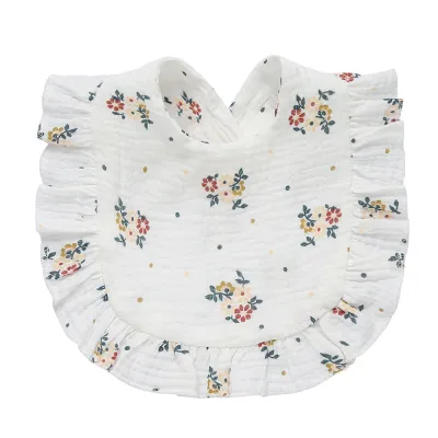 Toddlers Newborn Baby Fashion Printed Ruffle Bib Burp Cloth Unisex