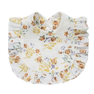 Toddlers Newborn Baby Fashion Printed Ruffle Bib Burp Cloth Unisex