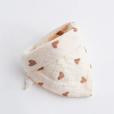 Newborn Baby Unisex Print Bib Burp Cloth Pure Cotton Kids Accessories