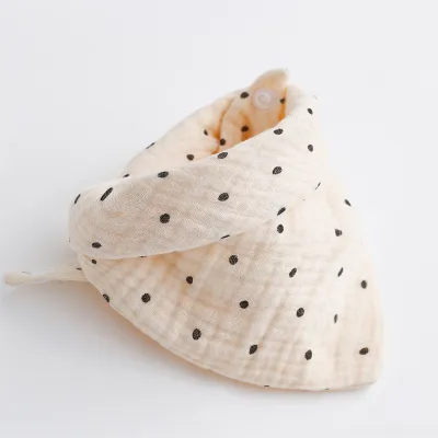 Newborn Baby Unisex Print Bib Burp Cloth Pure Cotton Kids Accessories