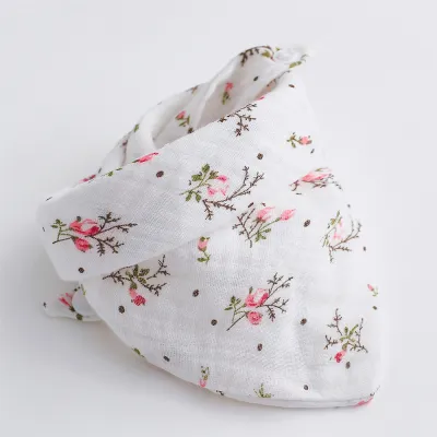 Newborn Baby Unisex Print Bib Burp Cloth Pure Cotton Kids Accessories