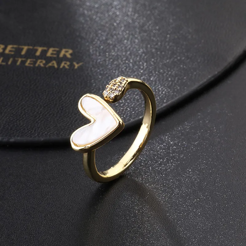 Women'S Fashion Heart Opening Adjustable Ring