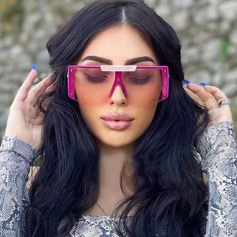 Women Fashion Creative Large Square PC Frame Sunglasses