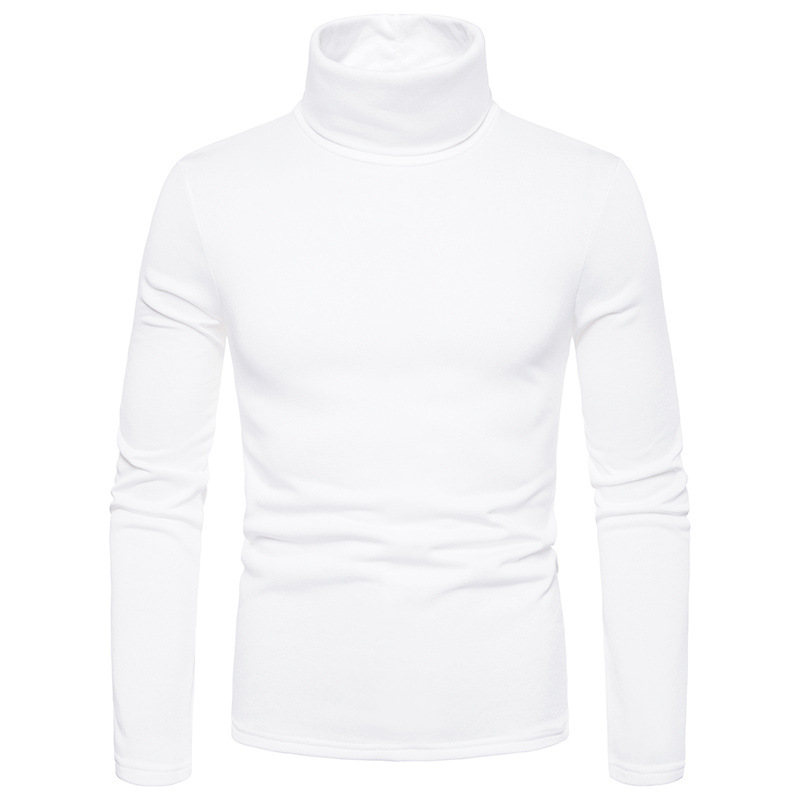 Wholesale Men Fashion Turtleneck Solid Color Long-Sleeved
