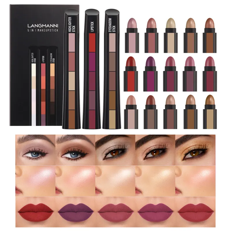 Wholesale Langmanni, juego de maquillaje combinado multifuncional