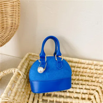 Children Kids Toddlers Fashion Retro Stitching Messenger Bag Mini PU Leather