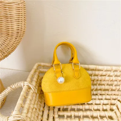 Children Kids Toddlers Fashion Retro Stitching Messenger Bag Mini PU Leather