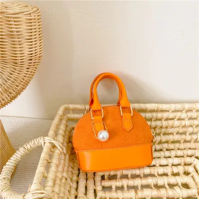Children Kids Toddlers Fashion Retro Stitching Messenger Bag Mini PU Leather