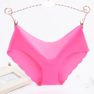 Simple Solid Color Seamless Ice Silk Women's Comfortable Sports Yoga Briefs