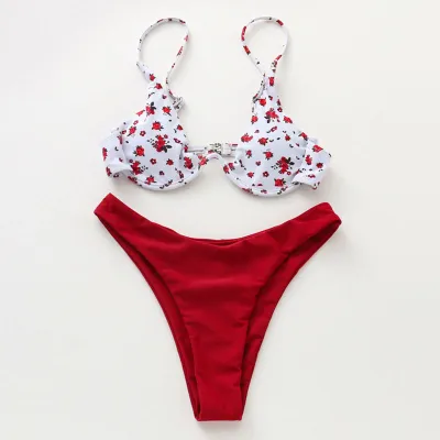 Women Printed Vacation Bikini Sexy Fashion Two-Piece Swimsuit