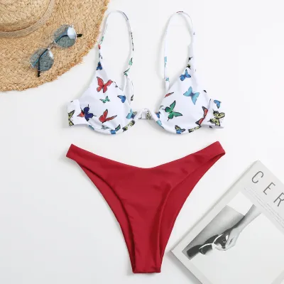 Women Printed Vacation Bikini Sexy Fashion Two-Piece Swimsuit