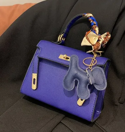 Women Fashion Simple Mini Large-Capacity Square PU Handbag