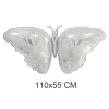 Large New Aluminum Film Silver Butterfly