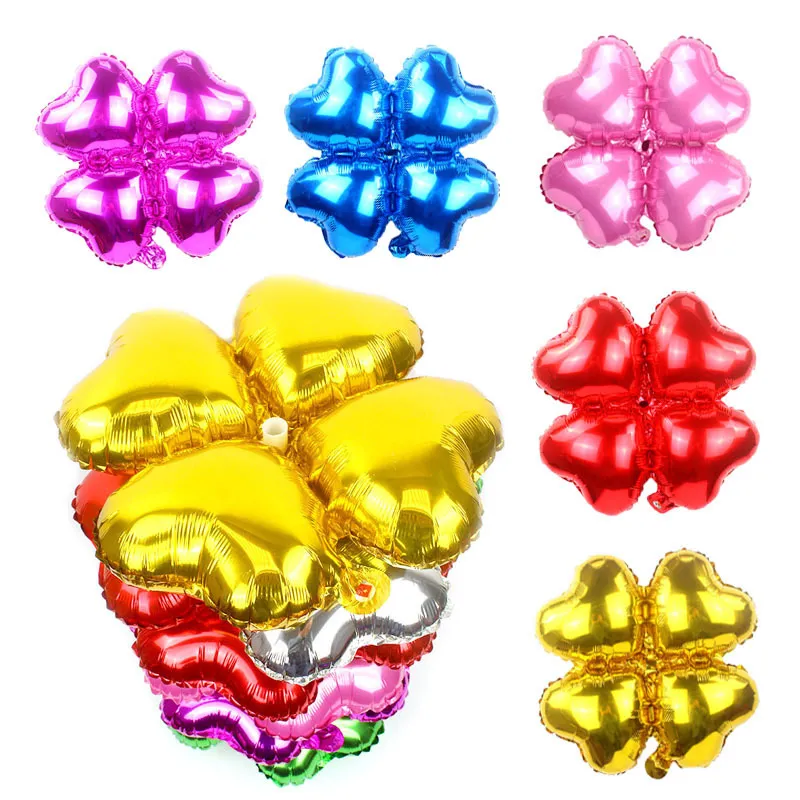 Flower Clover Aluminum Foil Balloon Wedding Ceremony Party Decoration