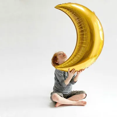 36 Inch Moon Aluminum Film Balloon Birthday Party Atmosphere Decoration