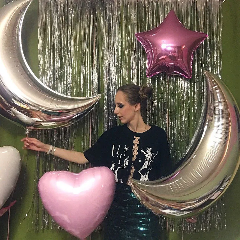 36 Inch Moon Aluminum Film Balloon Birthday Party Atmosphere Decoration