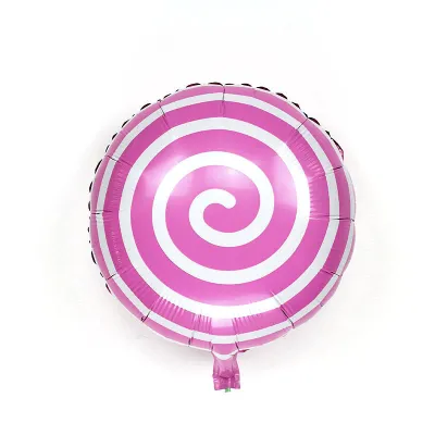 18-Inch Windmill Nine-Character Circle Lollipop Shape Aluminum Film Balloon Baby Birthday Party Decoration