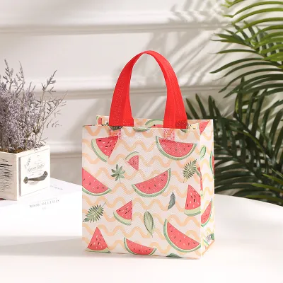 Fruit Print Waterproof Non-Woven Folding Shopping Storage Bag