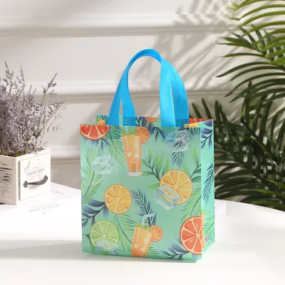 Fruit Print Waterproof Non-Woven Folding Shopping Storage Bag