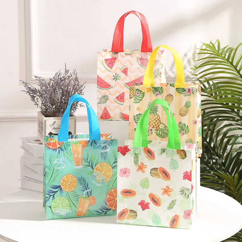 Fruit Print Waterproof Non-Woven Folding Shopping Storage Bag