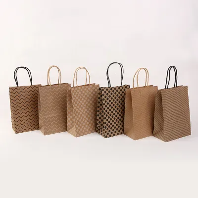 Kraft Milk Tea Takeaway Packaging Shopping Tote Bag