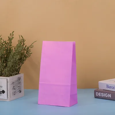 Creative Solid Kraft Paper Party Favor Bags Shopping Bags