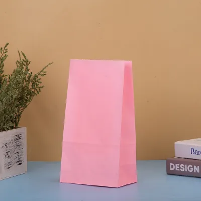 Creative Solid Kraft Paper Party Favor Bags Shopping Bags