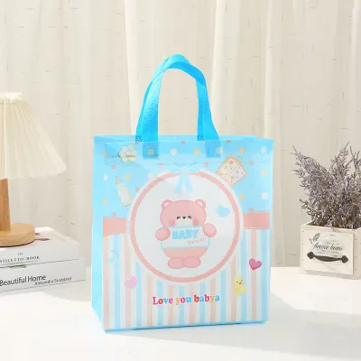 Non-Woven Printed Baby Birthday Gift Folding Storage Shopping Bag