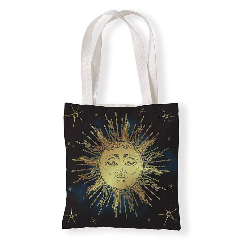ショルダーバッグ・ポシェット GREEN STUFF Full Moon Tantan Large Canvas Bag 1 black L Amazon.com: Women's Canvas Vintage Crossbody Bag Grunge Goth