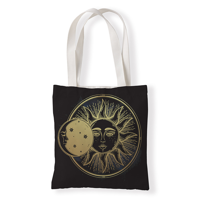 Wholesale Women Fashion Black Moon Sun Pattern Printed
