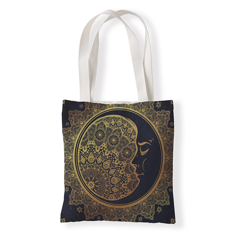 Wholesale Women Fashion Black Moon Sun Pattern Printed