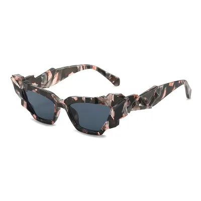 Women's Fashion Irregular Oversized Sunglasses with Polycarbonate Lenses