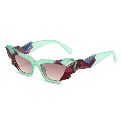 Women's Fashion Irregular Oversized Sunglasses with Polycarbonate Lenses
