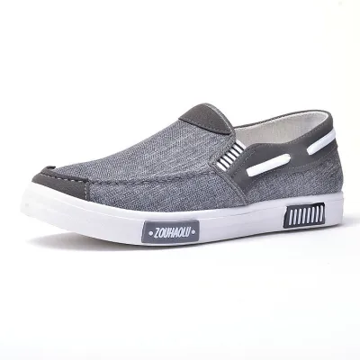 Men Casual Canvas Color Block Flat Shoes Low Top