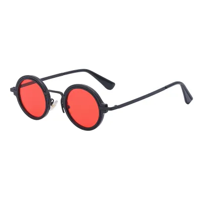 Men Fashion Simple Retro Round Frame Sunglasses with UV Protection